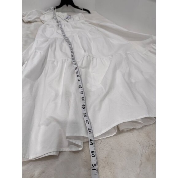 New Steve Madden Women's Size S Leena Cotton Poplin One-Shoulder Maxi Dress - Picture 6 of 11